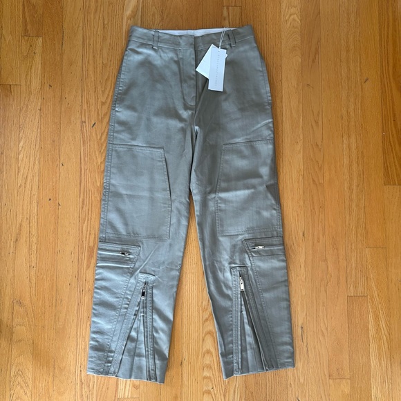 Stella McCartney Khaki Wide-Leg Pants - Picture 5 of 14